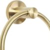 RAKUTE Gold Stainless Steel Towel Holder, Bathroom Wall Mounted Round Towel Rings, Towel Rack, Kitchen Storage Accessories Bathroom Ring