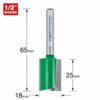 Trend CraftPro Straight Two Flute Router Cutter Bit, 1/4 Inch Shank, 18mm Cut Diameter & 25mm Cut Length, Tungsten Carbide Tipped, C028AX1/4TC