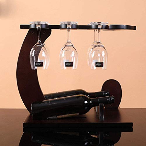 CZDYUF Solid Wood Wine Goblet Holder, Wine Glass Hanging Rack European Wine Cabinet