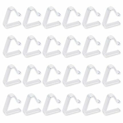 SAVITA 24pcs Plastic Tablecloth Clip, Transparent Table Cover Clips Practical Table Cloth Holder Clips Tablecloth Clamps for Home Party Indoor Ou