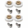 YUANQIAN Replacement Shower Door Rollers/Runners/Wheels V Grooved 19mm Diameter YQ19 (V Grooved 19mm 4pcs)