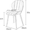 dining chair Kitchen Dining Room Furniture Chairs Living Room Chairs Set Of 2 Dining Chairs With Upholstered Seat and Cushioned Backrest Leisure