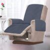 Muross Reversible Recliner Chair Protector, Waterproof Furniture Protector Slip, Nonslip Recliner Cover 1 Seater Chair Sofa Slipcover Armchair Fu