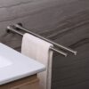 TBIIEXFL Double Arm Towel Holder Stainless Steel Towel Bar Rail Wall Kitchen Hanger Shelf For Towels Bathroom Towel Rack