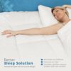 ACRALI HOME Mattress Topper Double Bed 4 Inch Thick - Quilted Double Mattress Topper Made with Fluffy Hypoallergenic Microfibre with Strong Corne