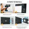 SEAAN Long Reach TV Wall Bracket, Swivel Tilt Corner TV Mount for 32"-65" TVs, 80cm of Extension, Mount Max Up to 35kg, VESA 600x400mm