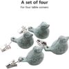 YINLER 4 Pieces Tablecloth Weights Clips Metal,Iron Antique Bird Pendant,Thick Table Cloth Weight Holder Clip,Outside Decoration Clamps for Indoo