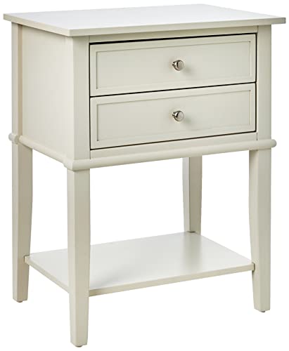 Ameriwood Home Accent Table, MDF, White, H (72) x (W) 56 x (D) 40 cm