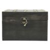 Airshi Wooden Storage Box, Multi-function Retro Metal Hinge Decorative Gift Portable Exquisite Treasure Chest for Home Decoration