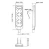 6 Button Remote Hand Control Controller, Lift Chair or Power Recliner Hand Control Lifting Bed Controller Electric PVC IP66 Lift Chair Hand Contr