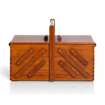 Prym 612551 Nähkasten aus dunklem Holz, Workers, Dark Wood, Brown, L
