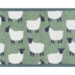 Turtle Mat, Small 40x60cm Sheep Green Highly absorbent Indoor barrier mat with Multi-Grip backing