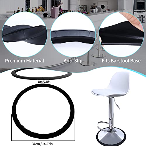 2PCS Φ37cm Barstool Base Ring Silicone Pads - Bar Stool Floor Protectors for Round Base, Protect Floor from Scratch, Reduce Noise, Universal most