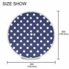 xigua Polka Dot Round Tablecloth with Zipper Umbrella Hole, Waterproof Spillproof Polyester Fabric Table Cover for Outdoor Patio Garden Dining Pa