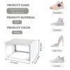 Super God of War 2 Pack LED Shoe Storage Boxes, Shoe Display Case Stackable, Large Shoe Containers with Door, Drop Front Shoes Rack Organizer, Ha