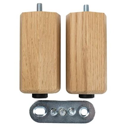 Ikea ULLARP Furniture Legs for BESTA Systems, Solid Oak, 504.899.22, 10cm - Pack of 2