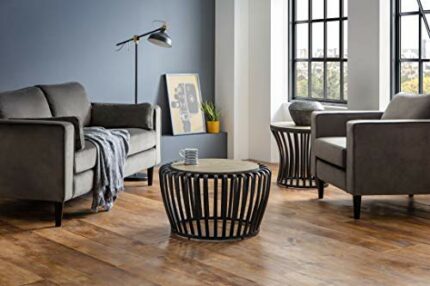Julian Bowen Washington Coffee Table, Mocha Elm/Black