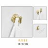 Bathroom Hardware Set 12''Towel Bar, Toilet Paper Holder, Towel Ring, Robe Hook,Brushed Gold Wall Mounted Bath Hardware Accessory Set