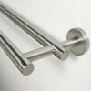 Tiger Boston Double Towel Rail, Stainless Steel Brushed, Metal, 58.1 x 5 x 13 cm