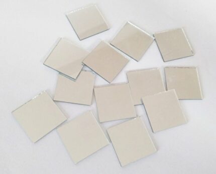 100PCS Glass Square Mirror Mosaic Tiles Square Craft Mirrors DIY Accessory (1")