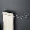 SMLJLQ Stainless steel Towel Holder Rack Wall Mounted Towel Hanger Bathroom Towel Bar Shelf Roll Holder Hanging Hook Bathroom Organizer