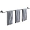 HIGOH Towel Rack Towel Rails Wall Mounted,Single Towel Storage Rack Towel Bar Stainless Steel Bathroom Hand Towel Holder，Polished Finish round To