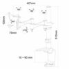 Newstar FPMA-D1330WHITE Full Motion Desk Mount (clamp & grommet) for 10-30" Monitor Screen, Height Adjustable - White