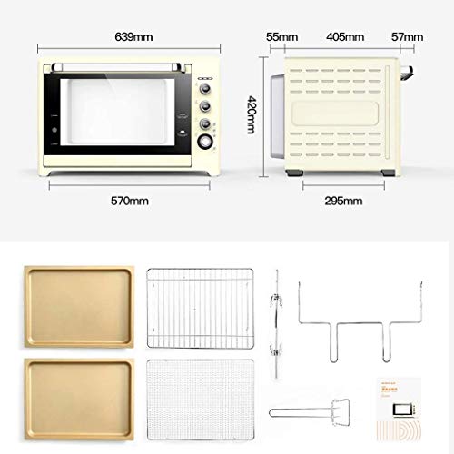 KKYKP 85L Convection Countertop Toaster Oven, Includes Bake Pan, Broil Rack & Toasting Rack, Stainless Steel