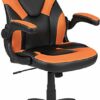 Flash Furniture X10 Gaming Racing Office Ergonomic Computer PC Adjustable Swivel Chair with Flip-up Arms, Gray/Black LeatherSoft, Polyurethane