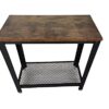 KOVOME Industrial Console Table for Living Room with Mesh Shelves, Side Table, Corridor, Hallway, 23.6"x 11.8"x 23.6"