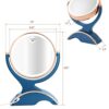 Snowflakes Lighted Mirror with Magnification- 1x/10x Double Sided 360 Degree Vanity Magnification Mirror Light Dual Power.(Blue)