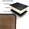 HKSMAN 2 Pieces Office Home Polyester Removable Durable Machine Washable Office Chair Armrest Slipcovers Covers (Brown)