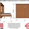 Adjustable Full Size Deluxe Murphy Bed Kit, Horizontal