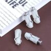 4 Pcs Toilet Seat Fittings and Fixtures, Toilet Lid Top Fixing Hinges Screws Expanding Nylon Nuts WC Hinge Blind Hole Fittings, White