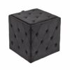 Inspire Me! Home Décor Genevieve Ottoman with Inset Faux Marble Tray Table Lid, Classy Sand Shell Soft Velvet, 43 x 43 x 43 cm, Glamorous Tufted