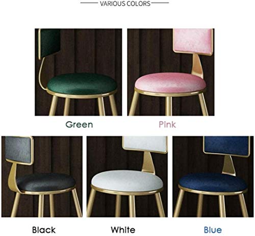 AANAN Stools,Stool,Bar Stool Dinner Chairs Pub Bar Heigh Barstool, Modern Contemporary Dining Caf Chairs with Black Seat and Backrest/45Cm