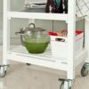 UXZDX Kitchen Storage Serving Trolley Shelf Cart with Free Chopping Block Kitchen Trolley