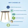 AOJEZOR Round Side Table, Metal End Table, Nightstand/Small Tables for Living Room, Accent Tables Cheap, Side Table for Small Spaces (White & Gol