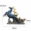 Stylish Simplicity Resin Crafts Creative Home Office Kitchen Living Room Bedroom Decorated in European-American Style Blue Deer Wine Rack Ornamen