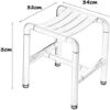 taimowei Bath Stools Shower Seat Stool, Anti-Slip Stainless Steel for Elderly Disabled Toilet Chair,Household Goods