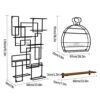 Industrial Wall Wine Rack,Wall Mounted Wine Rack,Modern Metal Wall Mounted Wine Display Rack,Wine Racks Wall Mounted With Wine Glass Holder,Wine