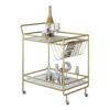 FEER Kitchen IslandsFurniture Mobile Table Wine Dining Car Designer Golden Glass Storage Trolley (Color : D, Size : 1pcs)