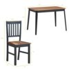 WALNUT 5 Piece Mid-Century Dining Table Set 4 Chairs With Wooden Legs Kitchen Furniture