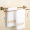 Bathroom Double Towel Rack Towel Bar Antique Copper Towel Hanging Bronze Balcony Bathroom Kitchen Towel Bracket Wall Hanging Tower Hanger/60Cm
