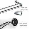 Towel Rack Double Towel Bar Stainless Steel Multifunctional Towel Rail Wall Mounted Bathroom Towel Shelf Polished Chrome Plated Anti Rust Towel H