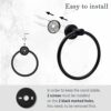 10-Pieces Matte Black Bathroom Accessories Set, Stainless Steel Bathroom Hardware Set, Bath Towel Bar Set, Towel Racks for Bathroom Wall Mounted.