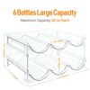 Water Bottle Organizer,Water Bottle Holder for Cabinet,Stackable Cup Organizer Plastic Fridge Wine Racks for Kitchen Countertop Freezer Pantry Or