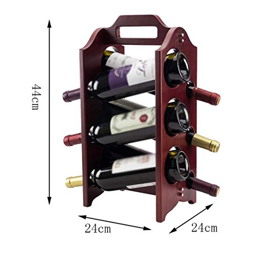 SCKTFS European Creative Wine Rack, Solid Wood Wine Bottle Rack Wooden Shelf Home Decoration