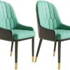 dining chair Office Reception Chairs Business Dining Chairs Set Kitchen Modern Kitchen Dining Chairs Set of 2 Water Proof PU Leather Side Chair w