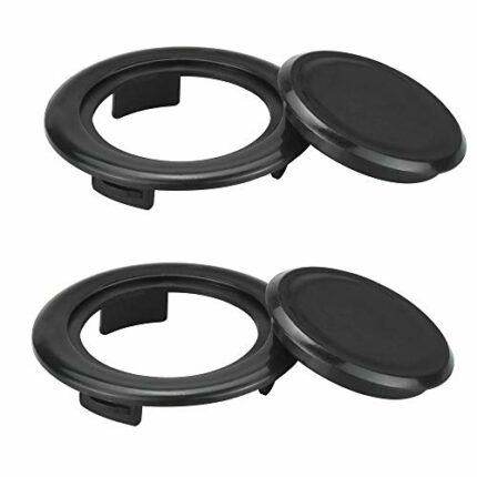 Favengo 2 Set Parasol Hole Rings Plastic Patio Umbrella Table Ring Standard Size Umbrella Hole Plug With 2 Pcs Decorative Tabletop Caps for Patio